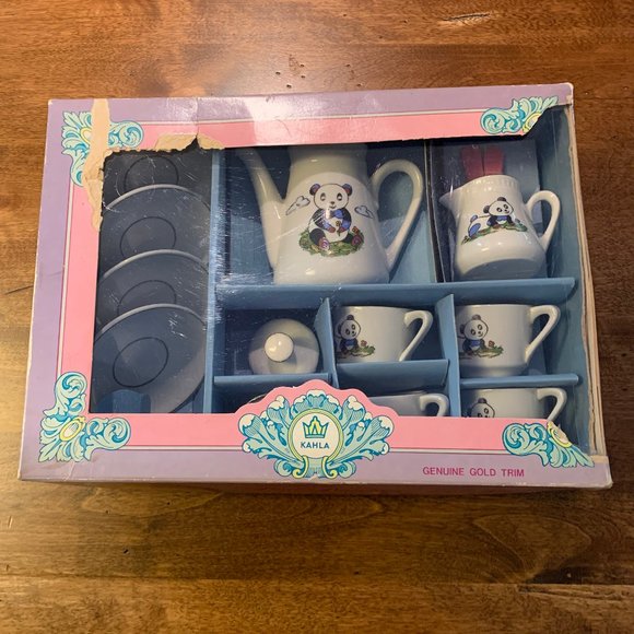 Vintage 1987 12 Piece Royal Kahla (Service for 4) Fine Porcelain Toy Tea Set - Picture 11 of 15